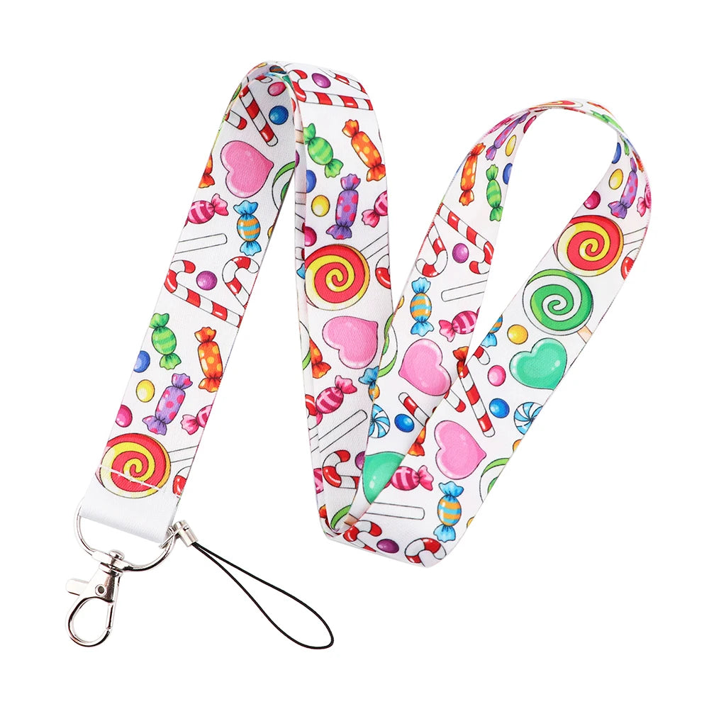 100 Designs Cute Art Lanyard for Keys Chain Badge Holder ID Credit Card Pass Hang Rope Lariat Mobile Phone Charm Accessories