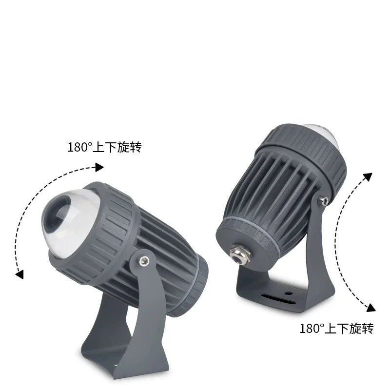 Outdoor LED Garden Wall Spotlights Landscape Lighting AC220V 110V DC12V Red Green Blue  IP67 Waterproof One Beam Lights 10W