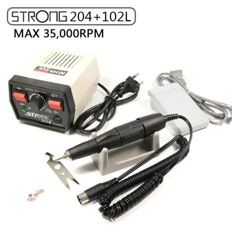 65W Electric Nail Drill Machine 35000rpm Strong 204 Electric Manicure Set Pedicure Machine Professional Nails Cutter Equipment