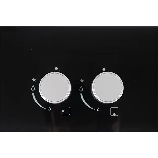 60cm Black Glass Built-in Gas Cooktop with 4 Burners Electric Ignition for LPG Natural Gas for Household Cooker Iron Material