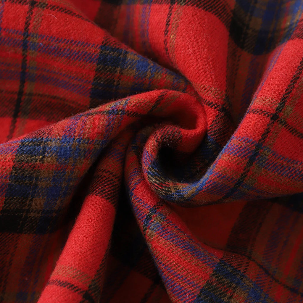 Quality Mens Plaid Flannel Shirts Thick Jacket Quilted Lined Long Sleeve Winter Shirt Cotton Coat with Pockets camisas de hombre