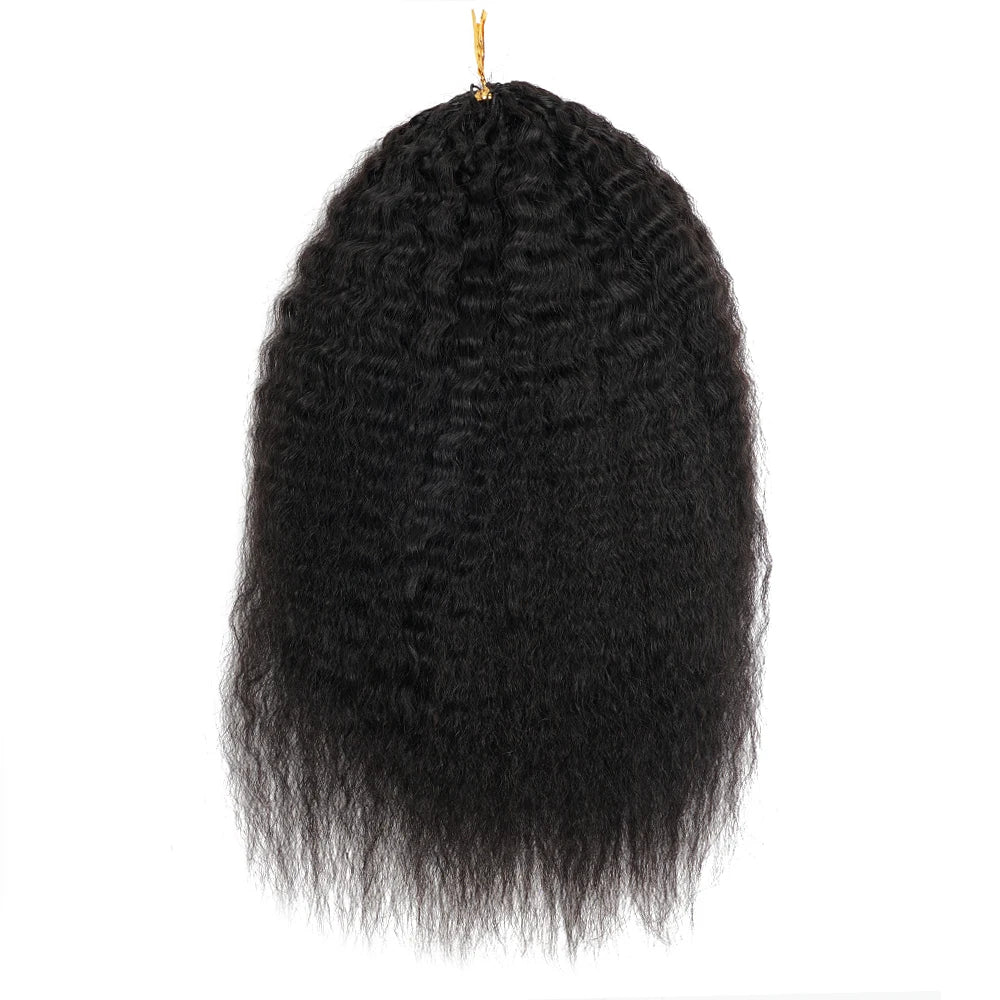 Kinky Straight Crochet Human Hair Pre Separated Knotless Reusable Feather Crochet Human Hair Bundles Burmese Curly Crochet Hair