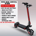 Single/Dual Motor Electric Scooter for Adults Max Speed 85km/h 500-6000W 30-100KM Range Foldable E-Scooter 10inch 11inch Tire
