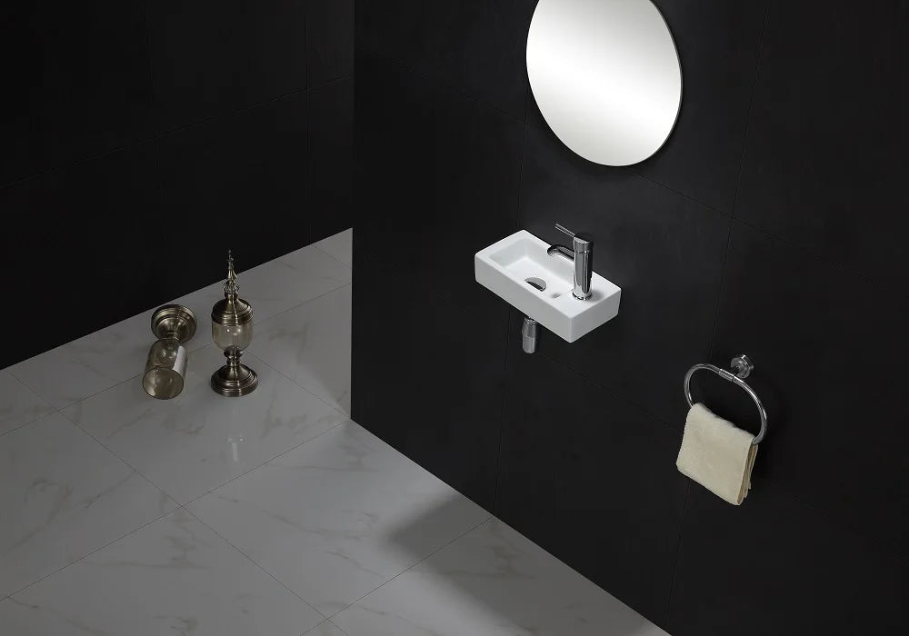 Mini Wall Hanging Wash Basin Balcony Ultra Narrow Bathroom Sinks Ceramic Platform Basins Home Bedroom Wall-mounted Washbasins