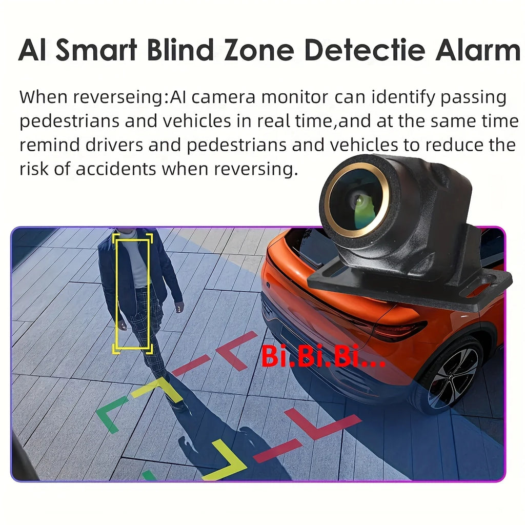 1080P AHD AI Smart Car Camera - Front/Rear/Spare Wheel View, Intelligent Tracking Parking Assistance, Universal Fit for Car
