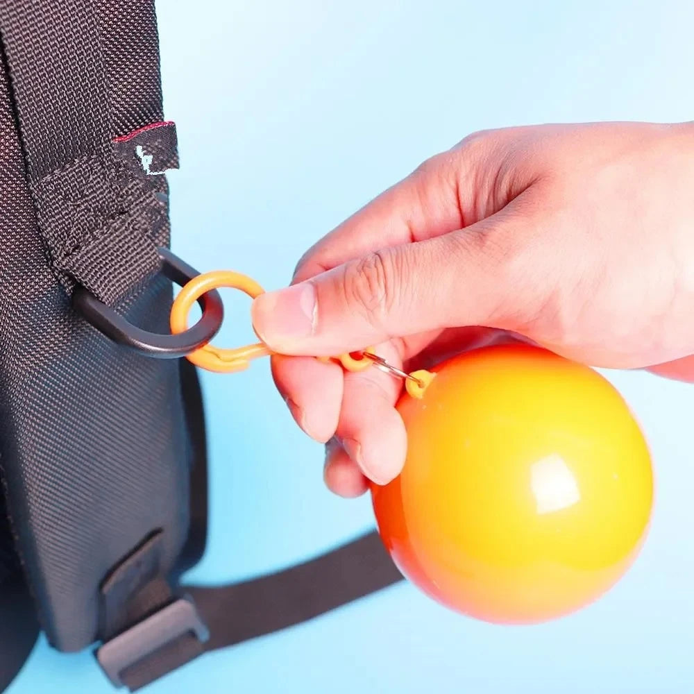Portable Disposable Raincoat Keychain Compression Ball Pocket Outdoor Travel Adult Hangable Poncho Camping Gear