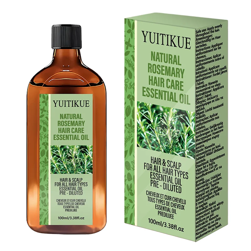 Multi-use Rosemary Hair Care Oil 100ml Natural Plant Extract Hydrate Scalp Tame Frizz Volumize Thin Hair Essential Oil