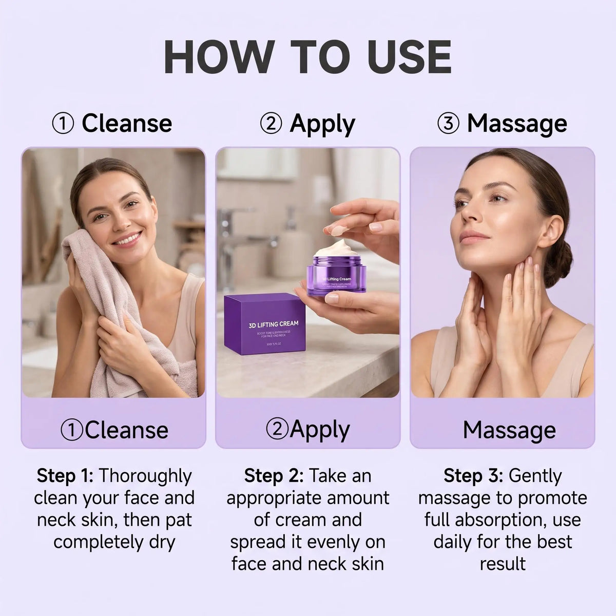 3D Lifting Night Cream Korean Probiotic Anti-Aging Moisturizer For Face Neck Reduce Wrinkles Hydrating Daily Facial Care Cream