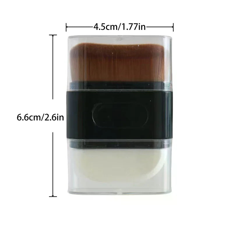 1 Pcs Professional Foundation Makeup Brush Double-ended Wave Top Contour Brush For Beauty Blending Liquid Powder Concealer Cream