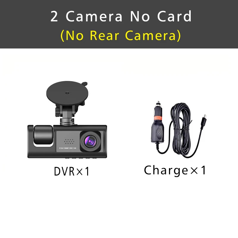 3 Channel Dash Cam HD 1080P 3-Lens Inside Vehicle  Car DVR Three Way Camera DVRs Recorder Video Registrator Dashcam Camcorder