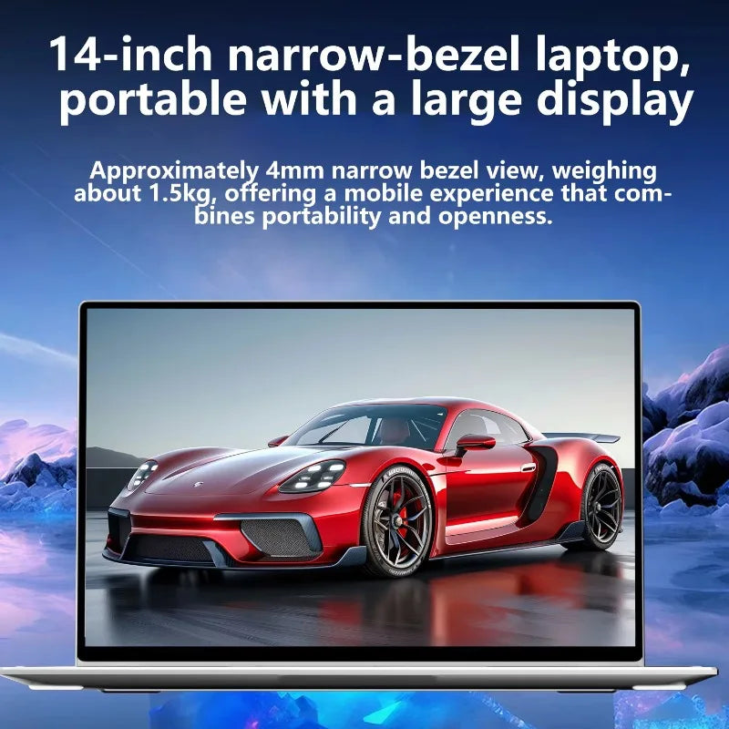 2026LENO 14.1 Inch Laptop Intel i9-9880H 32GB RAM 2TB SSD 1920*1080 FHD Display Windows 11 Gaming Office Study Portable Notebook