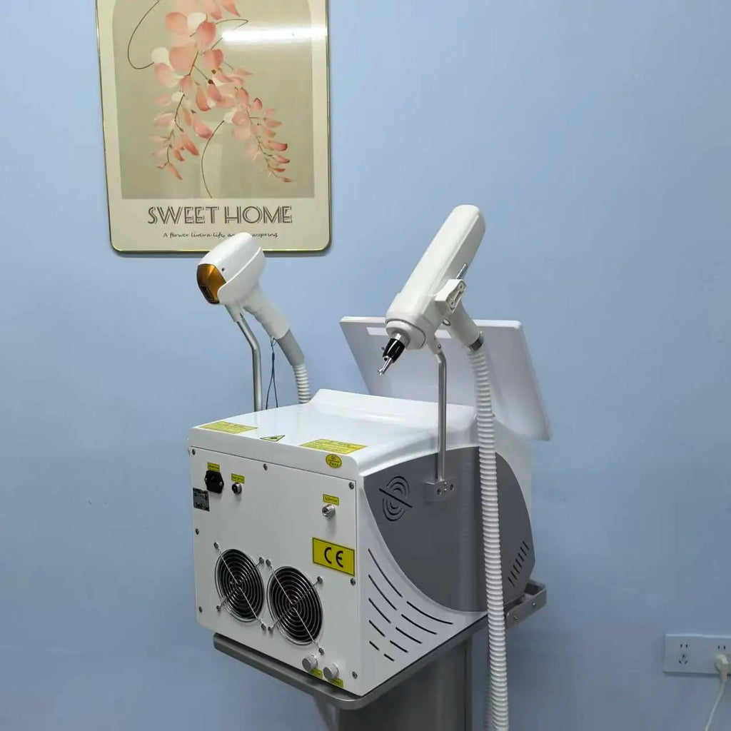 Myoslim 2In1 FAC 10Bars Diode 808 Lase Hair Removal Machin Picosecond Tattoo Removal Machine 4Wavelength Skin Rejuvenation