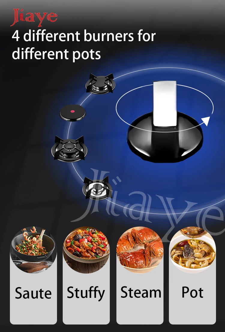 Home Kitchen Cooking Appliances 5 Burner Built in Gas Stove Cooker With Glass Top Gas and Electric Hob