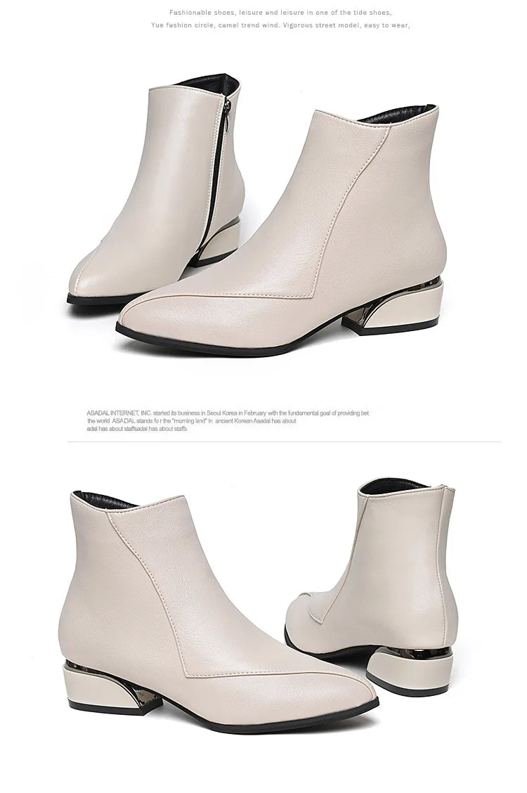 Autumn and Winter 2024 Women Boots British Style Fashion Boots for Women New Thick Heeled Oversized Fashion Short Boots