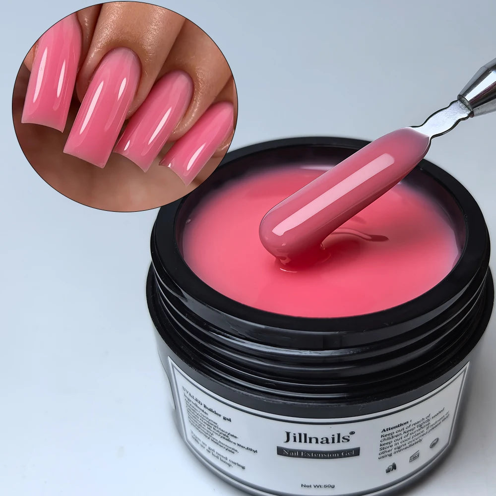 Jillnails Liquid Builder Nail Gel TPO Hema Free for Nail Extension Pink Brown Nude Milky White 50g/100g Nails UV Gel