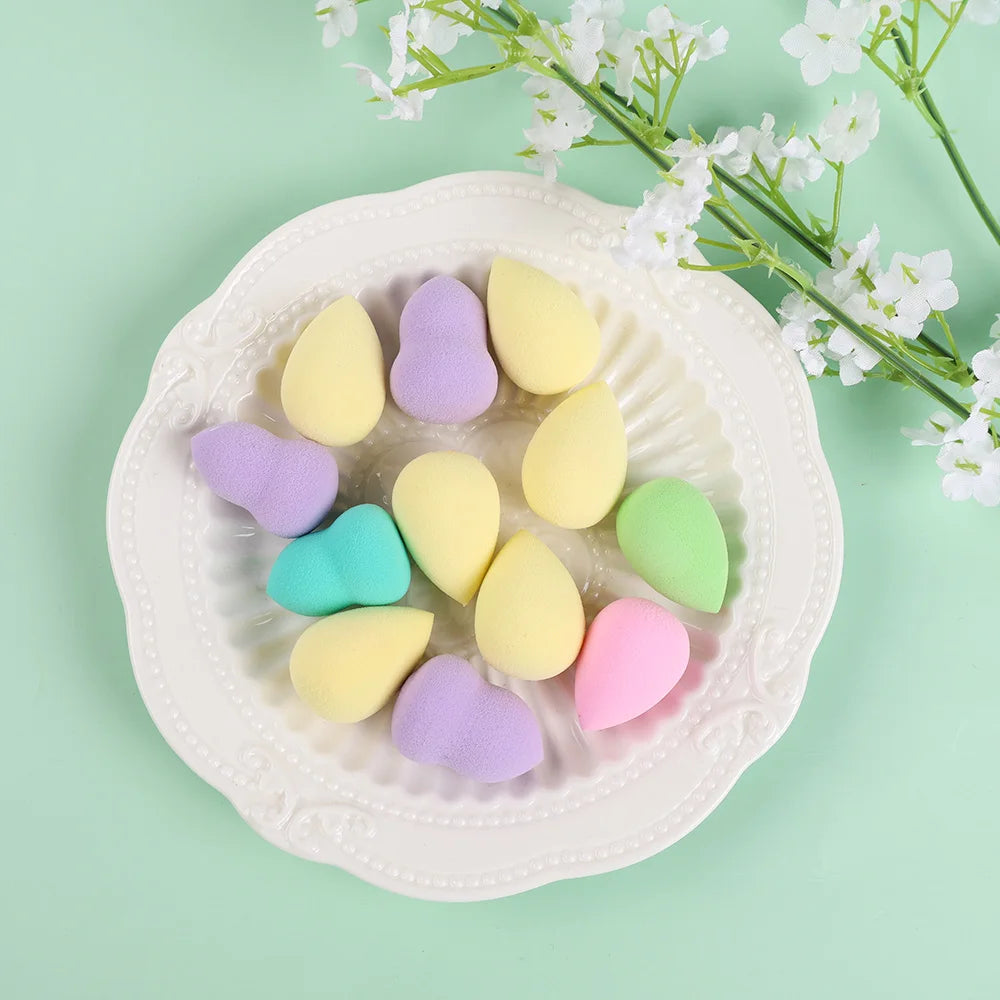 Colorful Mini Makeup Sponge Cosmetic Puff for Blending Foundation Powder Dry Wet Use Concealer Face Puffs Makeup Eggs Gourd Tool