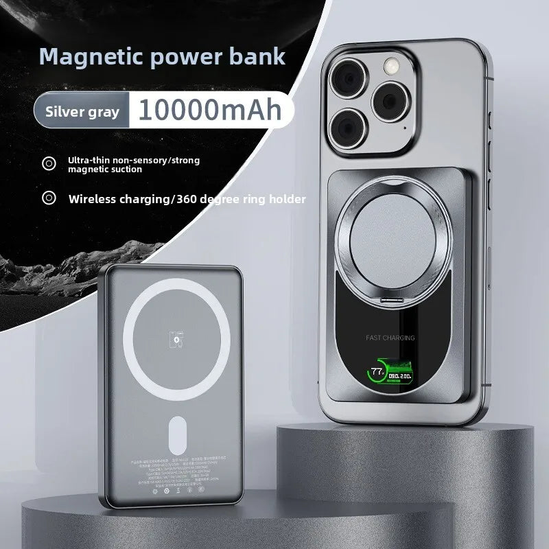 PD 20W Magnetic Power Bank 10000mAh 15W Wireless Portable Charger with Stand Powerbank for Magsafe for iPhone 16 15 Pro