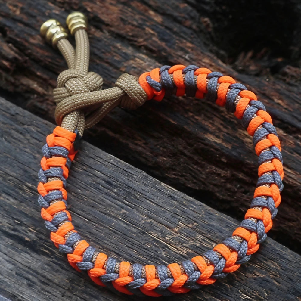 Paracord Survival Bracelet for Men Women, Handmade Tactical Outdoor Rope, Adjustable Hiking Camping Gear