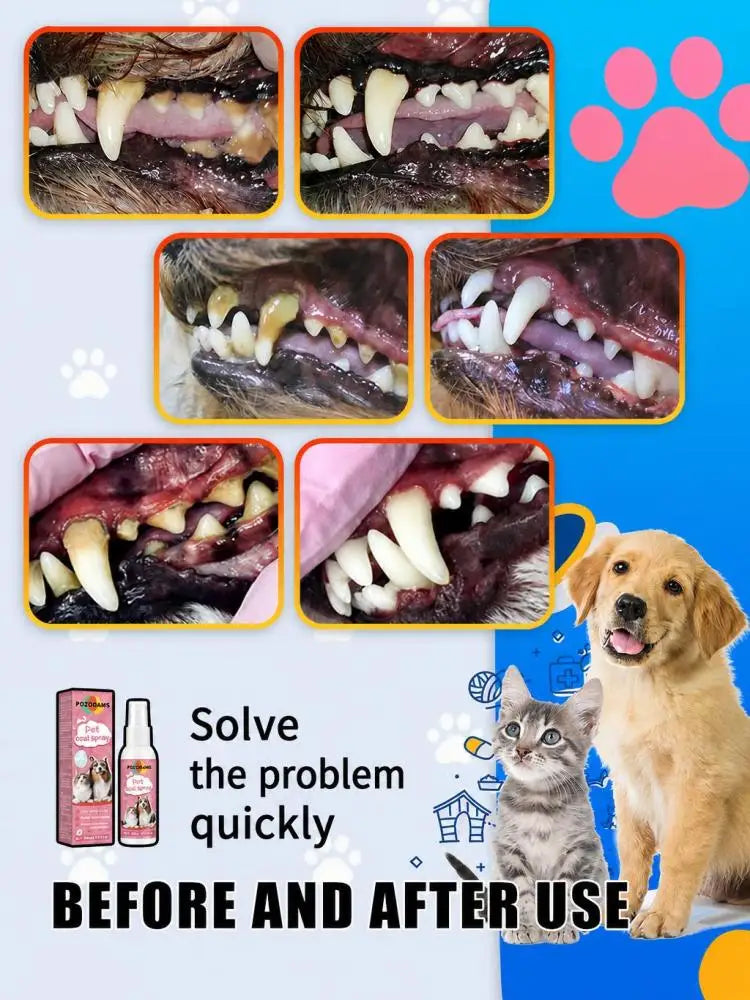 Pet Oral Care Liquid for Cats and Dogs, Freshen Pet Breath, Gentle Gum Protection, Non-irritating Liquid for Pet Daily Mouth Maintenance