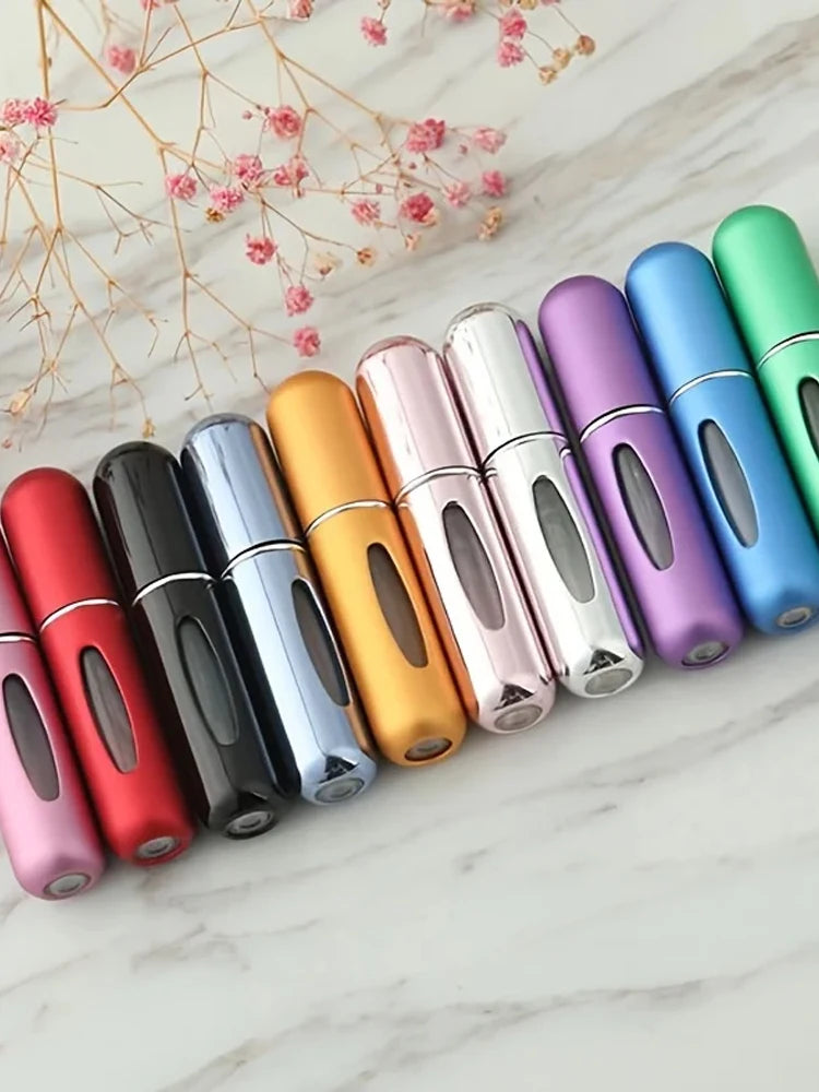 5 5ml Refillable Perfume Bottles, Mini Perfume Spray Bottles, Refillable Perfume Spray Scent Pump Containers, Portable Empty Perfume Spray Bottles Suitable for Women and Men for Travel