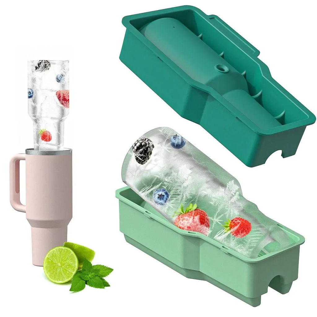 Tumbler Ice Mold for Stanley Cup 30-40 oz - Silicone Cylinder Ice Mold with Lid, Easy Fill and Release Ice Maker for Ice Drink