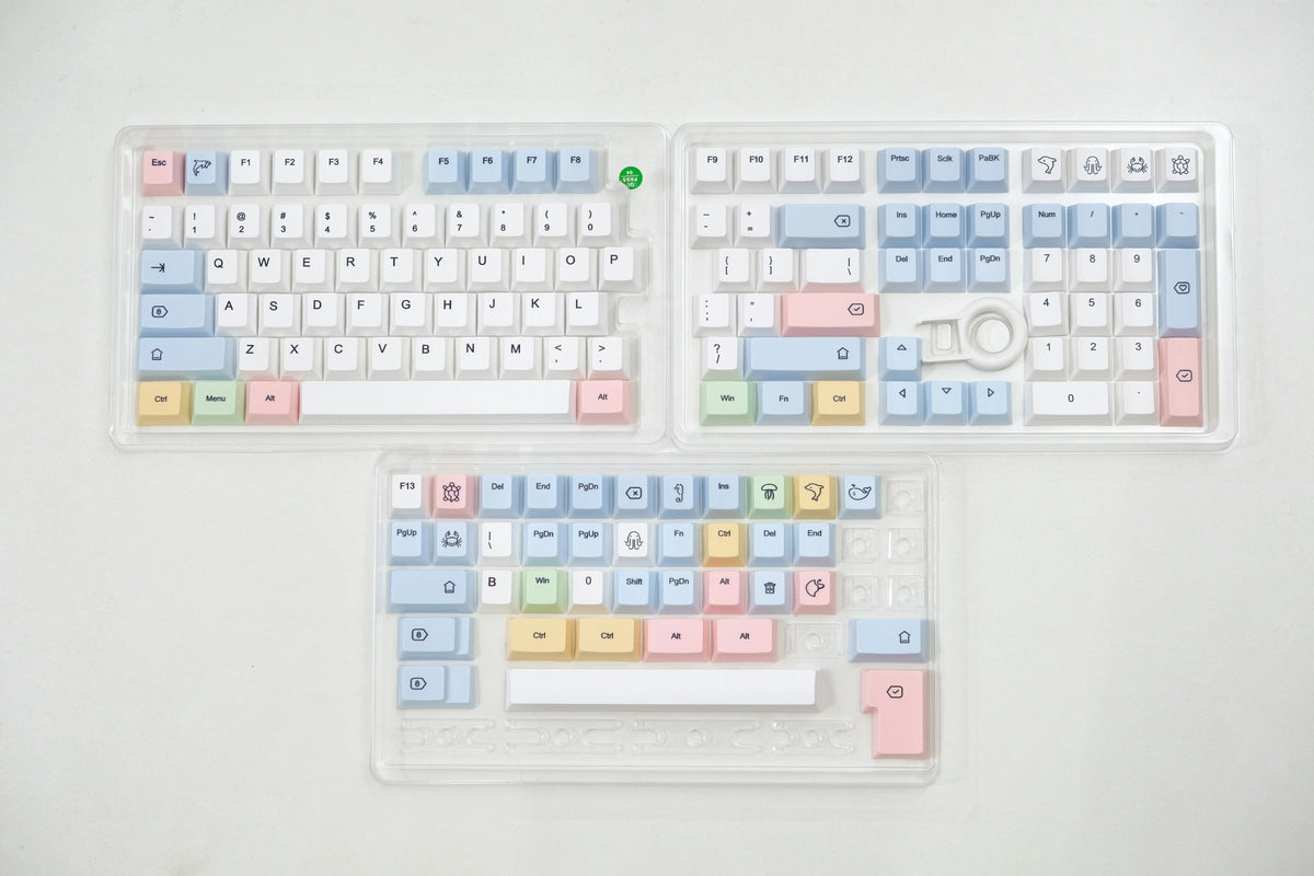 Chalk Keycaps 151 Keys Big Set Cherry Profile JCM Pbt EN/KR Split Alice 7u Space Bars For Mechanical Keyboard HI75 Wooting