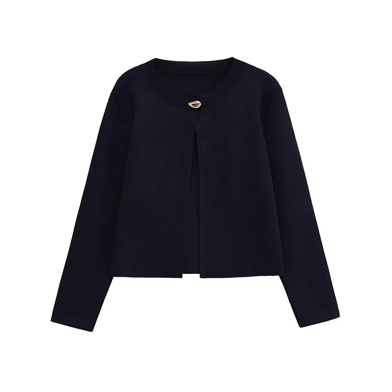 Casual Knitted Cardigans Women Elegant V-neck Loose Long Sleeve Sweaters 2025 Spring All-match Street Lady Outwear Lady Tops