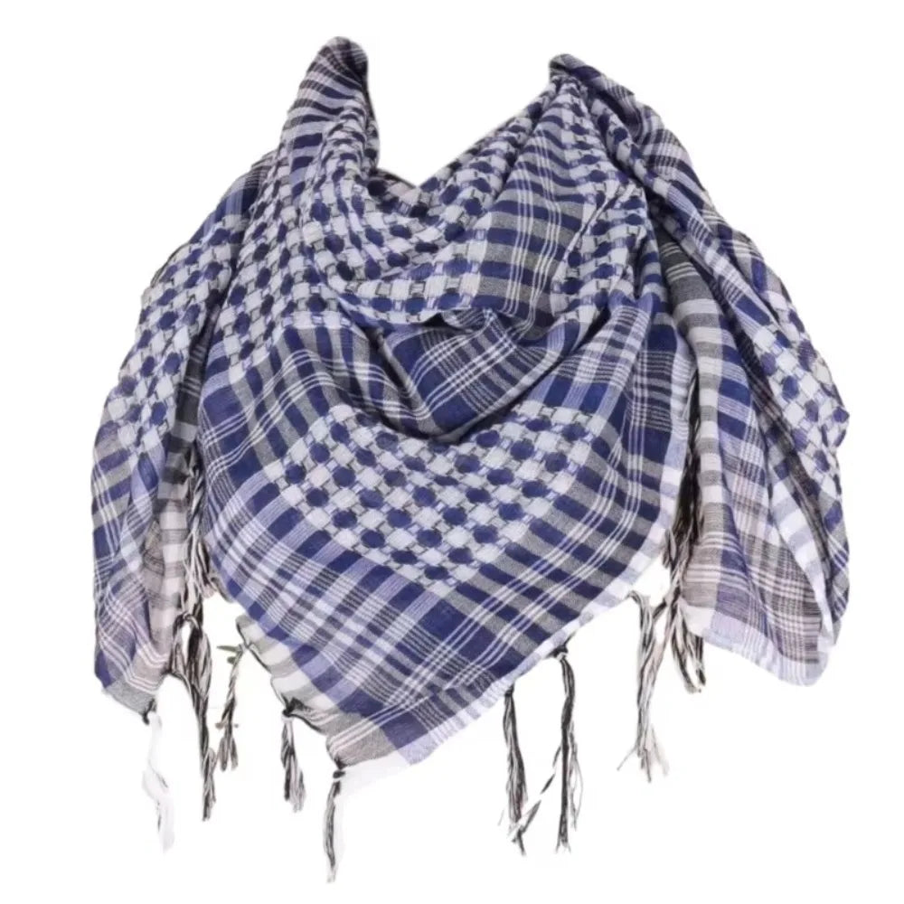 New Large Arab Shemagh Headscarf with Tassel Costume Head Neck Scarf Bandana Keffiyeh for Men Women