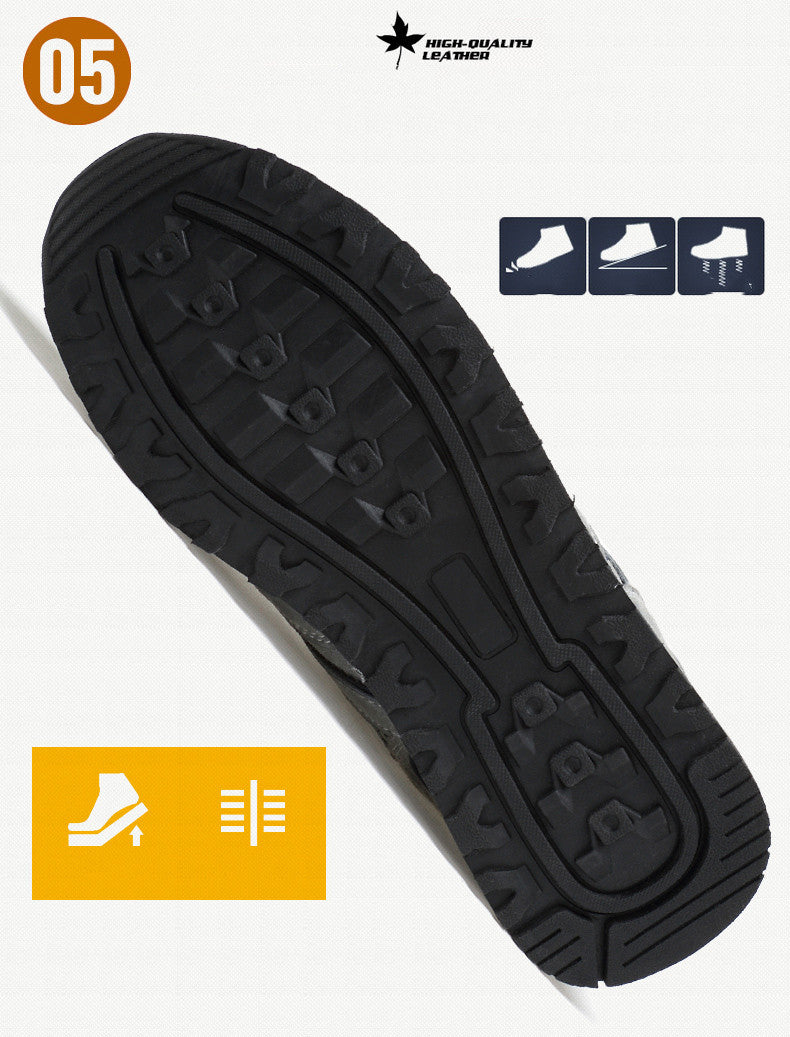 Lightweight Men Sneakers Classical  Suede Leather Men Running Shoes Outdoor Comfortable Sport Shoes Breathable Flat Casual Shoes
