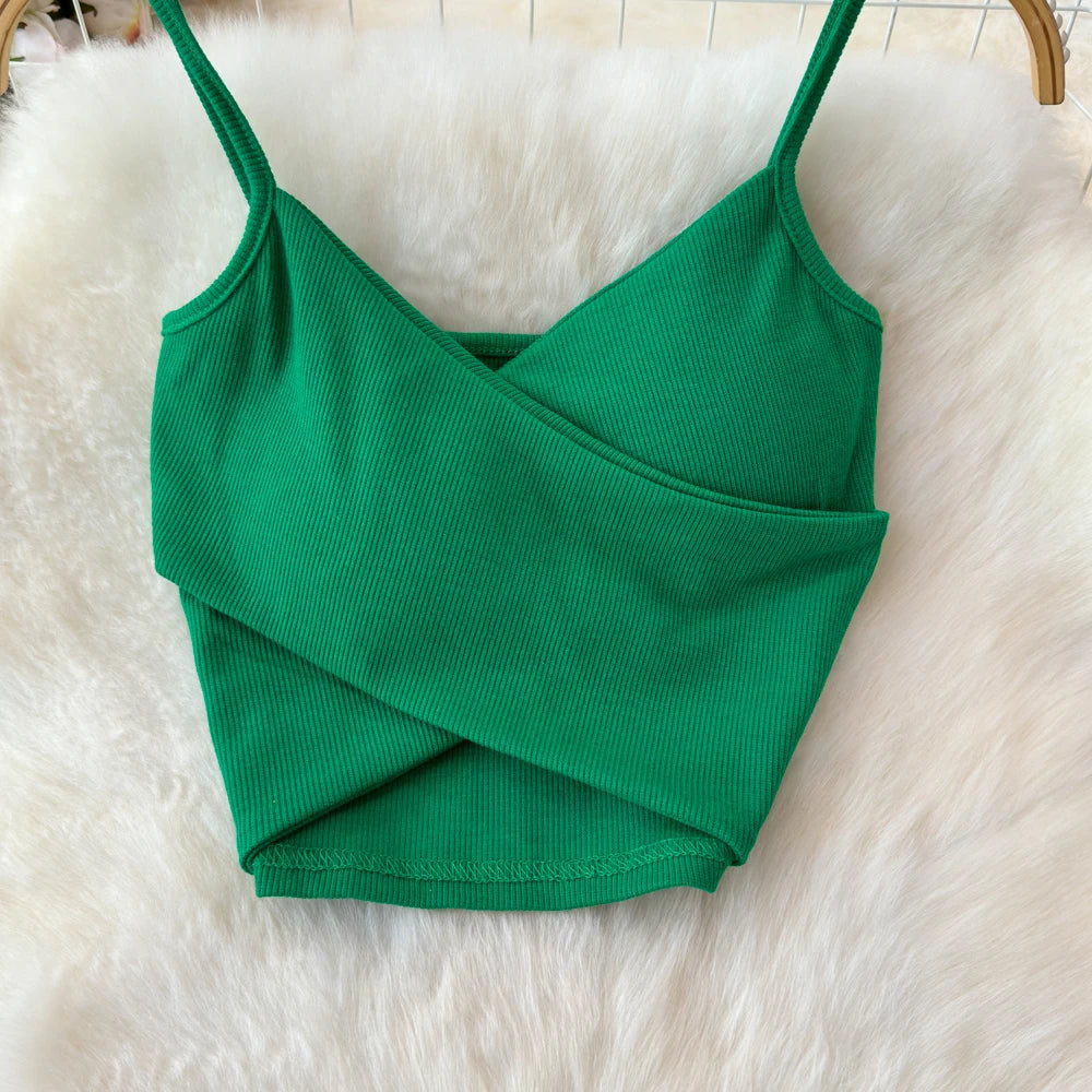 Sexy two Pieces Sets Chic Elegant  v neck slip camis with High Waist Hip Wrap Single Breasted split summer sweet Full Skir