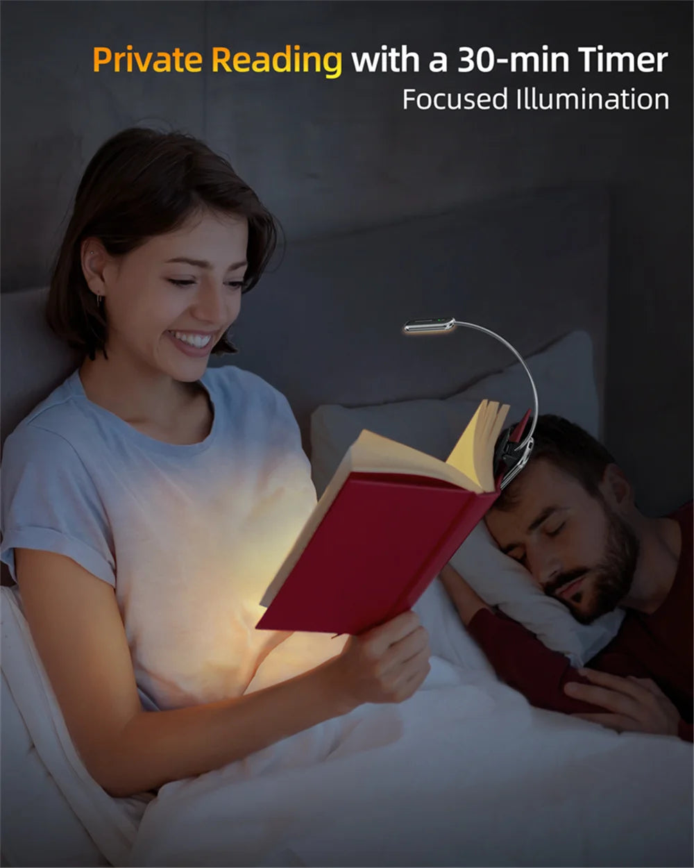 16 Led Posh Premium Mini Book Light Usb Rechargeable Reading Light Eye Caring Mini Clip on Book Lamp Study Read Night Light Lamp