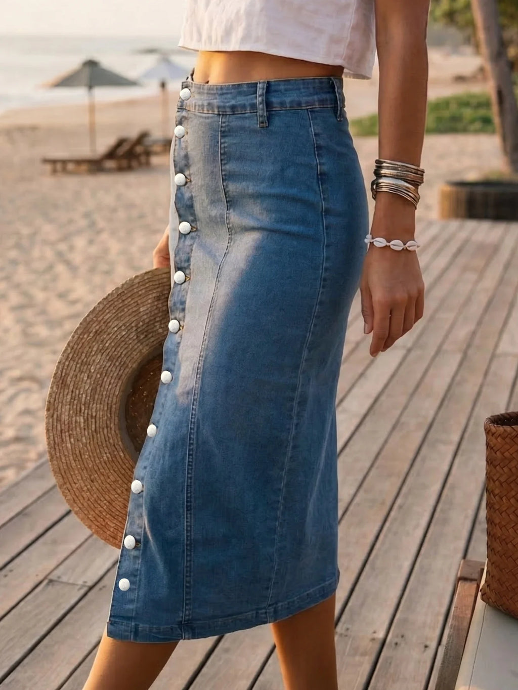Women's Skirt 2026 Front Button Fastening Gothic Style Fashionable Accessories Multiple Wearing Options Women's Fashionable