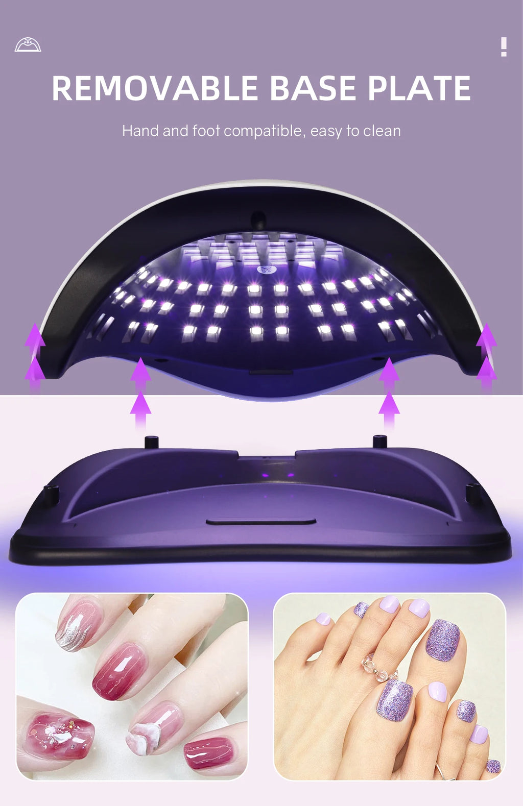 81LEDS UV LED Nail Lamp With Automatic Sensor 4 Timer Settings For Gel Polish Professional 380W Nail Dryer For Manicure Salon