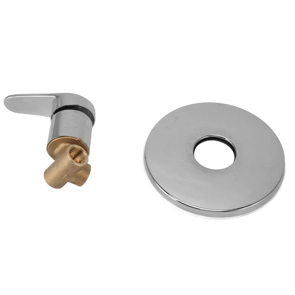 Wall Concealed Shower Faucet With Decorative Cover Hot Cold Water Tap Rust Proof Wall Mounted Mixer Faucet for Home Hotel