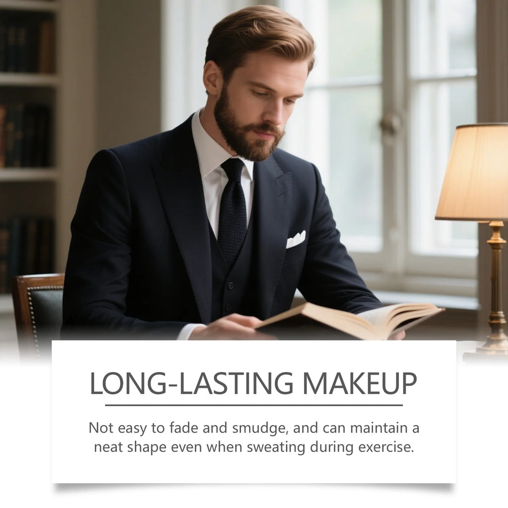 East Moon Natural Black Beard Dye For Men Male Moustache Filler Waterproof Shaping Portable Colour Instant Beard Filler Pen Kit