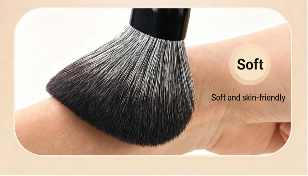 Matte Black Nylon-Bristled Makeup Brush Set Portable Full-Set Makeup Tools with Powder Brushes Foundation Brushes And More