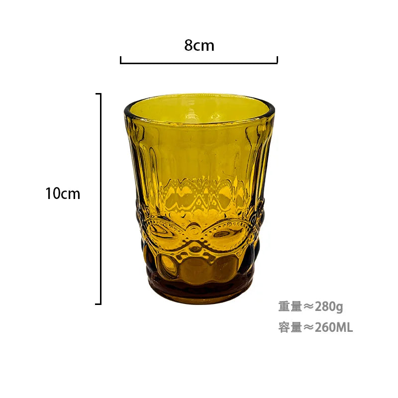 260 ml Water Glass for Juice Beer Tea Milk Wine Drinking Drinkware for Cold Drink Glasses Family and Friends Party