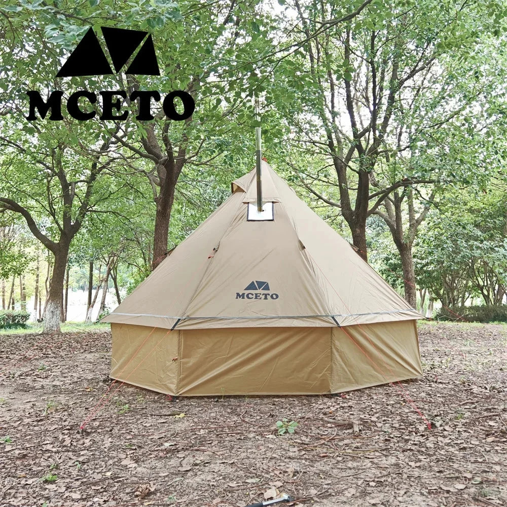 Ultralight Mongolian Yurt Tent Camping Pyramid Tent Outdoor Winter Tent With Chimney Hole  Hiking Backpacking Hot Tent Teepee