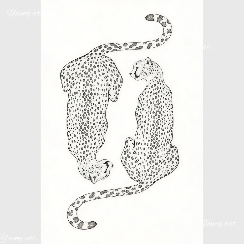 1/6pcs Retro Leopard Cheetah Abstract Canvas Print Poster Y2k Chic Modern Minimalism Art Prints Living Room Home Decor Poster