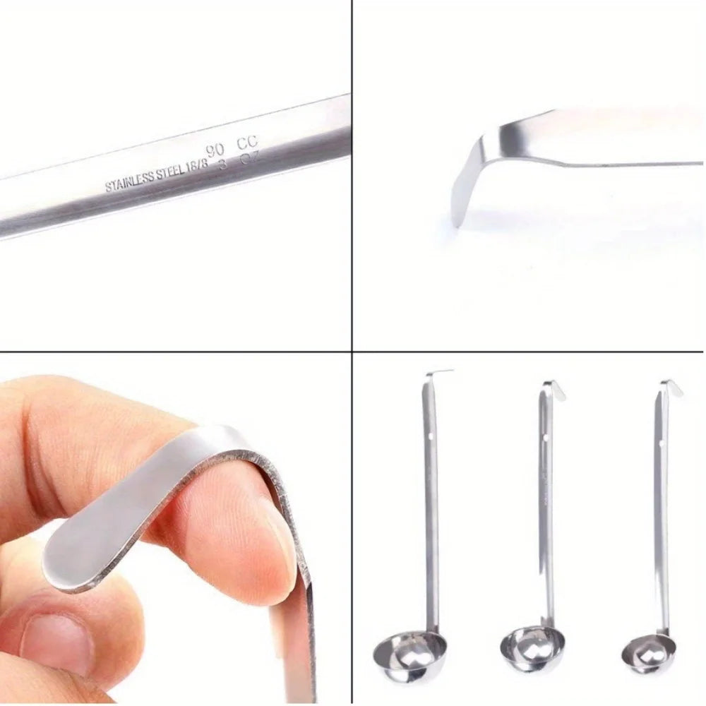 E9 1Pcs Soup Ladle, Small Stainless Steel Ladles and Spoons Professional Ladle, 1/2/3oz Duty Metal Ladle Kitchen Utensil Spoon