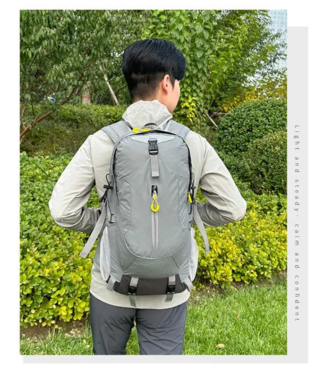 Outdoor Mountaineering Bag Men's Large Capacity Travel Bag Waterproof Hiking Scratch-resistant Wear-resistant Sports Backpack