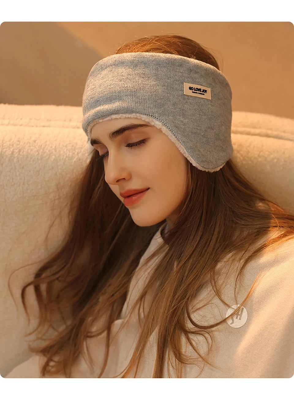 GTUBIKE Winter Earmuffs Headwear Anti-cold Warm Thickened Fleece Ear Protection Head Cover Windproof Thermal Running Headband