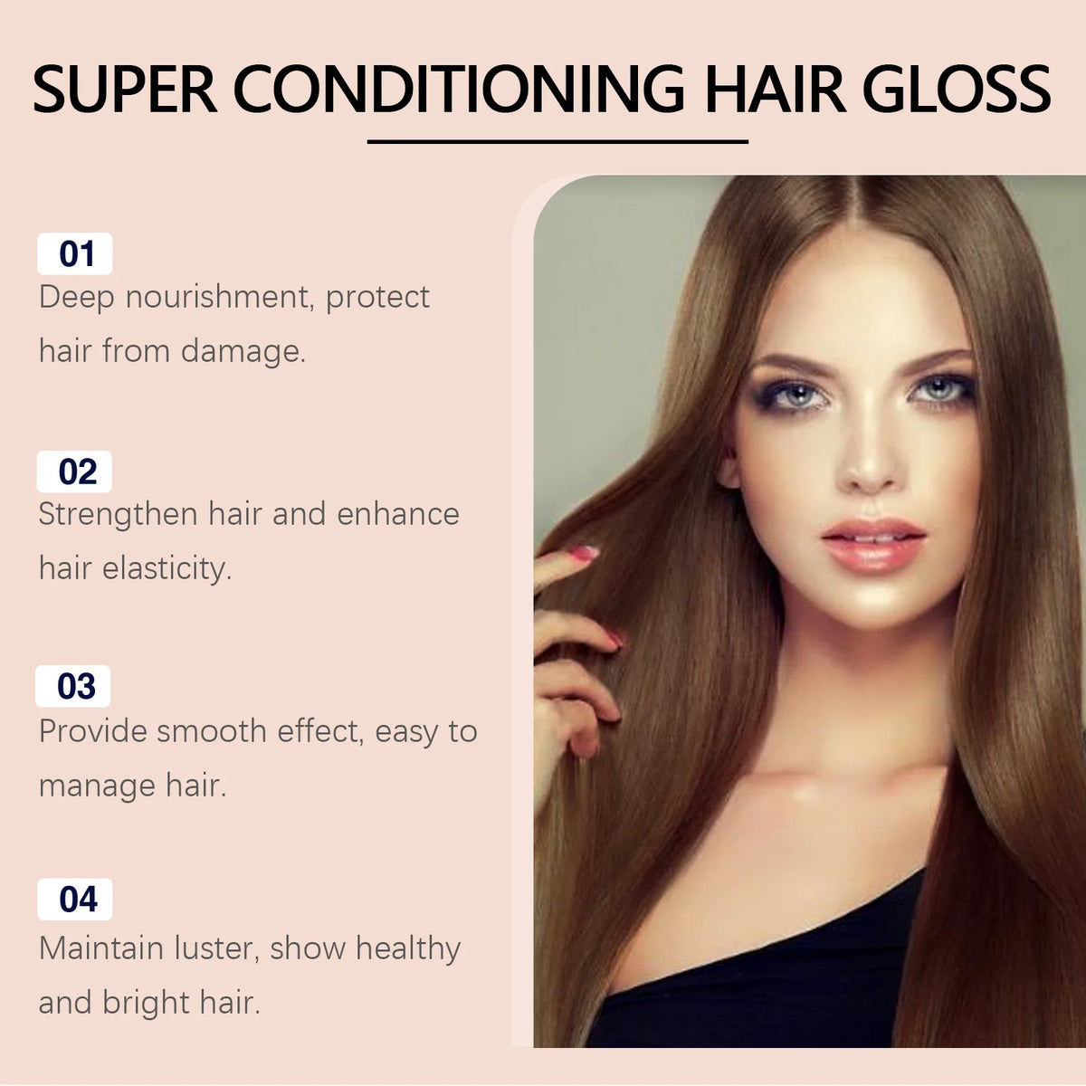 5Colors Super Gloss Hair Conditioner Gloss Rinse Out Semi-Permanent Hair Gloss that Enhances Color and Boosts Shine & Hydration