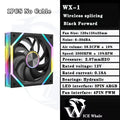 ICE Whale WX-1 Wireless Splicing PC Case Fan 120mm ARGB Mirror Cycle Effect 800-2000RPM 360mm Water-cooled Radiator Cooling Fan
