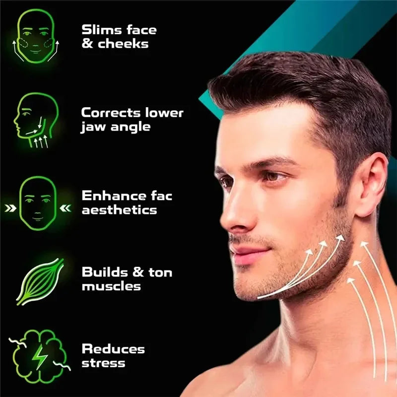 New Facial Mouth Jawline Face Fitness Muscle Chew Ball Bite Breaker Training Equipment U Shape Jaw Exerciser