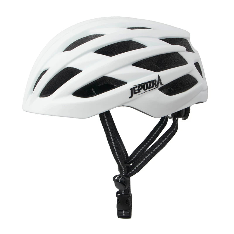 JEPOZRA Cycling Helmet Man Women LED Light Helmet Road Mountain Bike Helmet Bicycle Helmet Rechargeable Brim Design Helmet