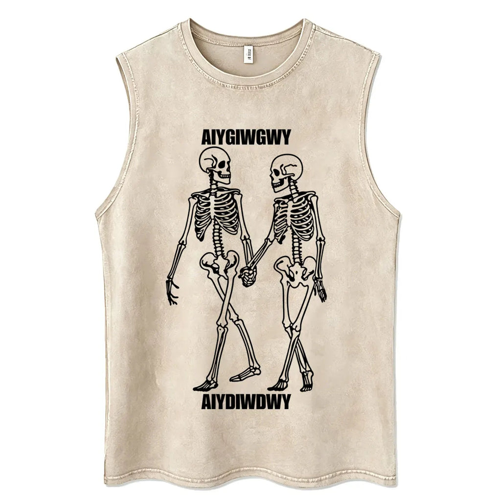 System of A Down Vintage Washed Tank Tops Men's Classic Rock Alternative Metal Sleeveless Vests T-shirt Male Oversized T Shirts