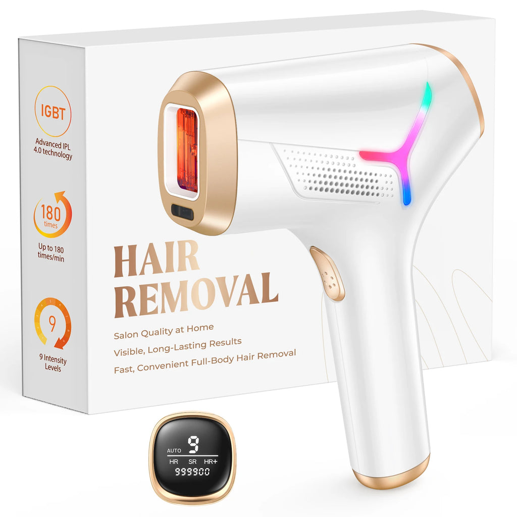 Laser Hair Removal 999999+ Fast flashes 3 In 1 IPL At Home Hair Remover Machine for Women Men Permanent Epilator on Face Body