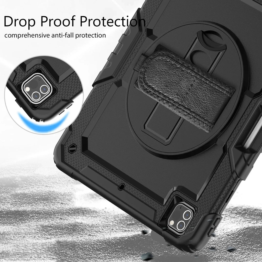360 Rotation Kids Stand Tablet Case for 2026 New IPad Air 8 M4 11 13 inch , For iPad A19 12th 11th 10th A16 Air 7 6 M3 M2 Cover
