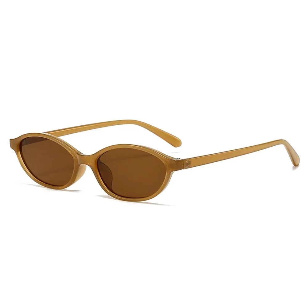 Vintage Cat Eye Oval Sunglasses Lightweight Trendy 90s Sunnies UV protection Sun Glasses for Women & Men